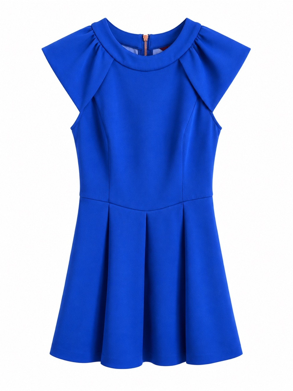 Ted Baker Cobalt Blue Cap Sleeve Skater Dress Size 2 (US 6) NWOT